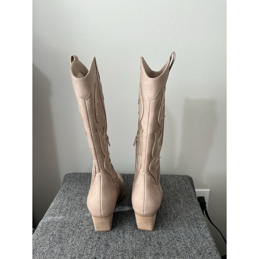 Dolce Vita Samsin Western Boots taupe cowboy boots size 6.5 - Picture 3 of 11